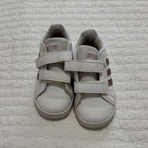 Adidas Kids White and Brown Sneakers